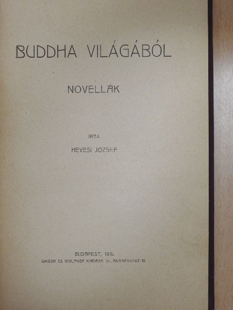 Hevesi József - Buddha világából [antikvár]