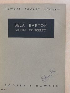 Bartók Béla - Violin concerto (Solymos Péter könyvtárából) [antikvár]
