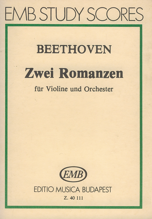 BEETHOVEN - ZWEI ROMANZEN FÜR VIOLINE UND ORCHESTER, KISPARTITURA