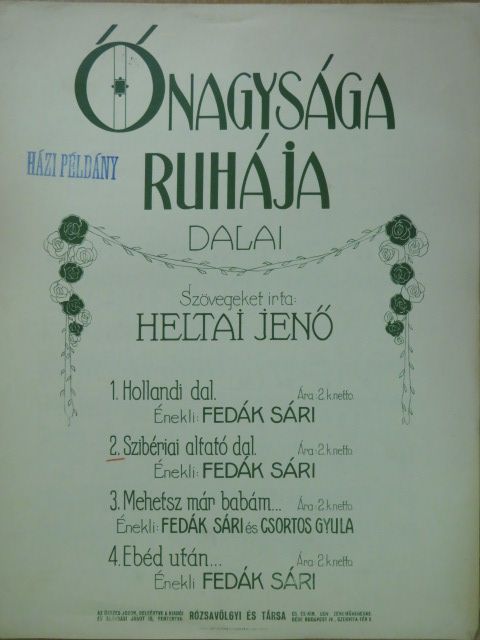 Heltai Jenő - Szibériai altató dal [antikvár]