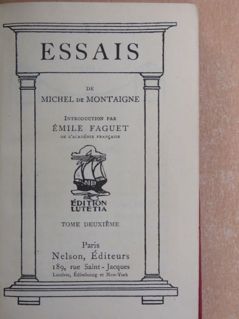 Michel de Montaigne - Essais II. (töredék) [antikvár]