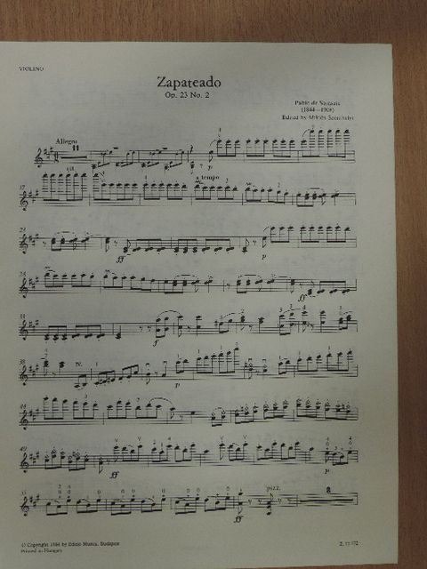 Pablo de Sarasate - Zapateado [antikvár]