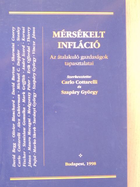 Alex Cukierman - Mérsékelt infláció [antikvár]