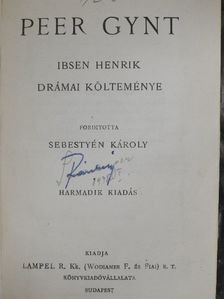 Ibsen Henrik - Peer Gynt/A bécsi képes krónika [antikvár]