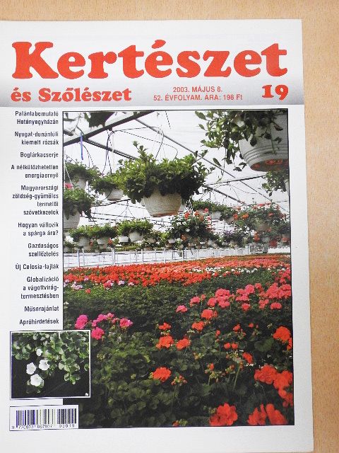 Biza Klára - Kertészet és Szőlészet 2003. május 8. [antikvár]