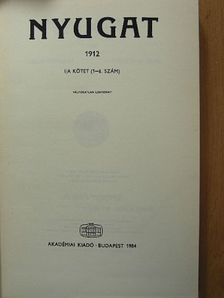 Balázs Béla - Nyugat 1912. I/A. [antikvár]