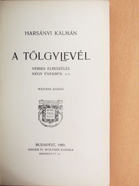 Harsányi Kálmán - A tölgylevél [antikvár]