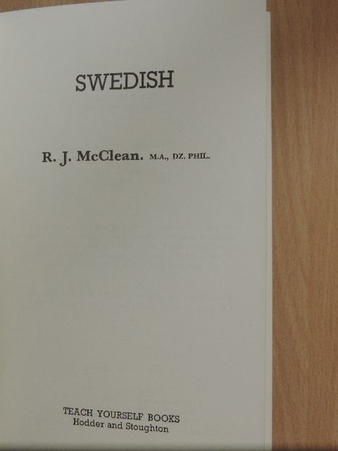 R. J. McClean - Swedish [antikvár]