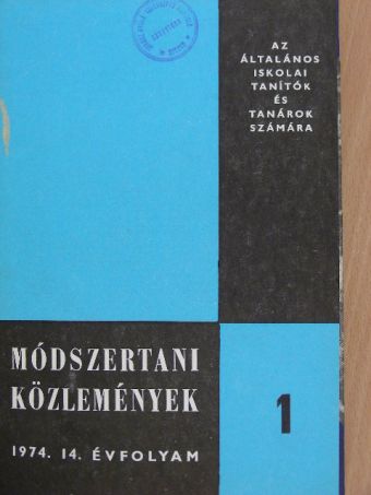 Abaházi Richárdné - Módszertani Közlemények 1974. január-december [antikvár]