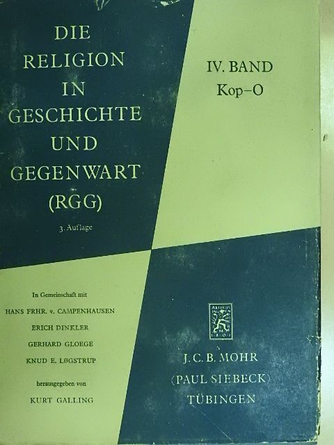 Die Religion in Geschichte und Gegenwart IV. [antikvár]