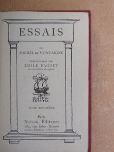 Michel de Montaigne - Essais III. (töredék) [antikvár]