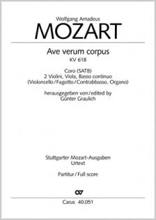 W.A.MOZART - AVE VERUM CORPUS KV 618 - FÜR CHOR, STREICHER, ORGEL