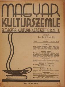Birkás Endre - Magyar Kulturszemle 1940. március [antikvár]