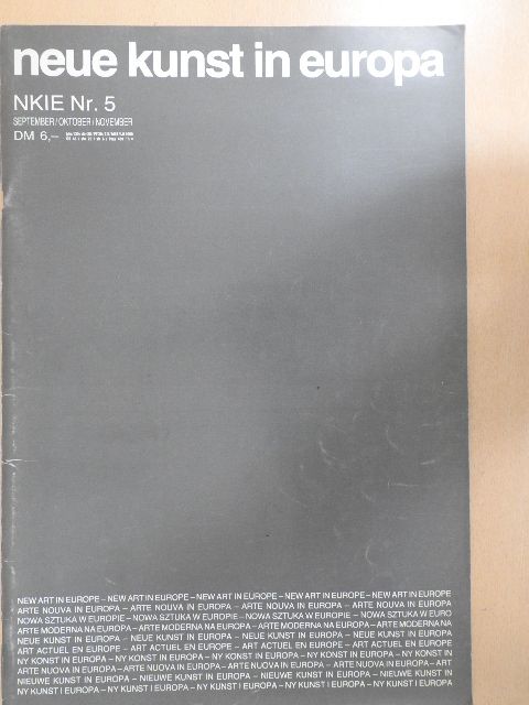 Christian Bernard - Neue Kunst in Europa September/Oktober/November 1984 [antikvár]