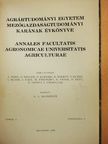 Fekete Lajos - Agrártudományi Egyetem Mezőgazdaságtudományi Karának évkönyve 1950 [antikvár]