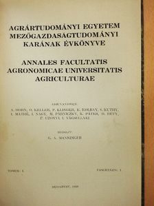 Fekete Lajos - Agrártudományi Egyetem Mezőgazdaságtudományi Karának évkönyve 1950 [antikvár]