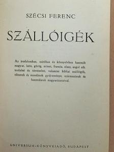 Szécsi Ferenc - Szállóigék [antikvár]
