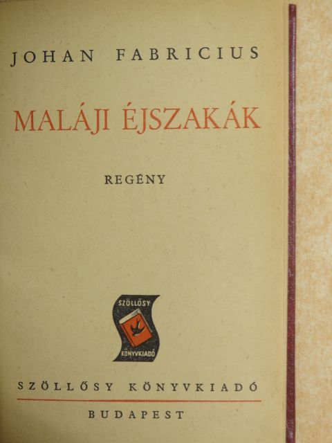 Johan Fabricius - Maláji éjszakák [antikvár]