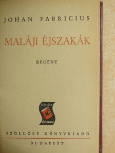 Johan Fabricius - Maláji éjszakák [antikvár]