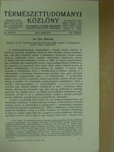 Dr. Aujeszkyi László - Természettudományi Közlöny 1940. március [antikvár]