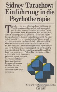 Sidney Tarachow - Einführung in die Psychotherapie [antikvár]