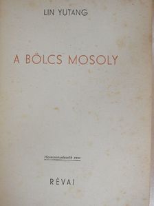 Lin Yutang - A bölcs mosoly [antikvár]
