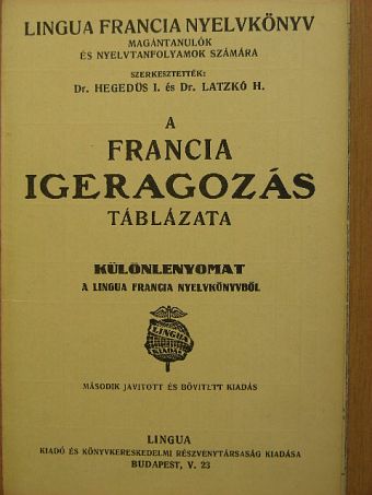 A francia igeragozás táblázata [antikvár]