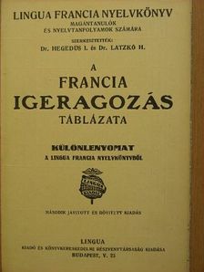 A francia igeragozás táblázata [antikvár]