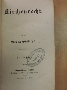 Georg Phillip - Kirchenrecht III/1-2. (gótbetűs) [antikvár]