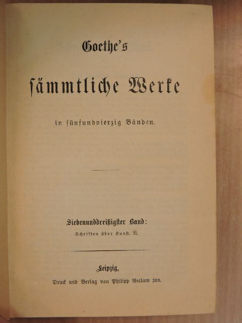 Johann Wolfgang von Goethe - Goethe's sämmtliche Werke 37-40. (gótbetűs) (töredék) [antikvár]