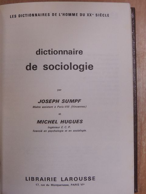Dictionnaire de sociologie [antikvár]