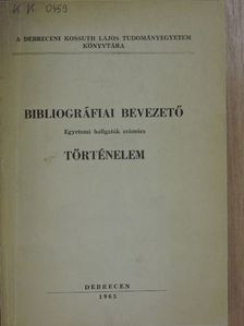 Varga Zoltánné - Bibliográfiai bevezető [antikvár]