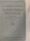 Richard Gans - Repertorium der Physik I/1. [antikvár]