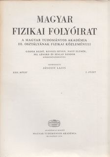 Jánossy Lajos - Magyar fizikai folyóirat XXII. kötet 2. füzet [antikvár]
