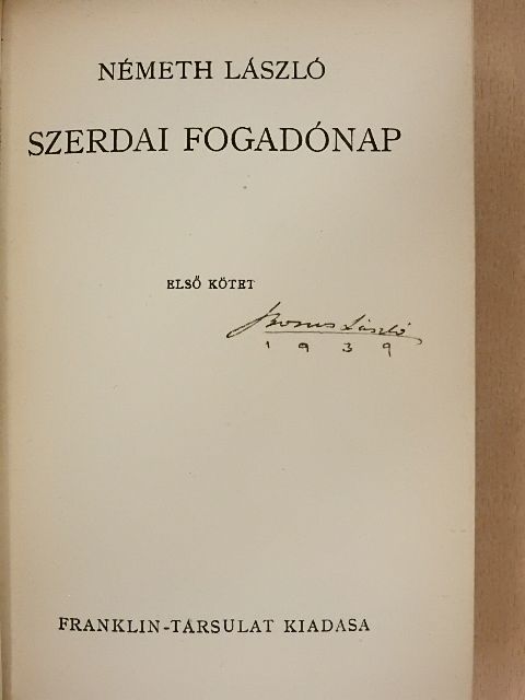 Németh László - Szerdai fogadónap I-II. [antikvár]