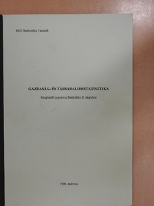 Gazdaság- és társadalomstatisztika [antikvár]