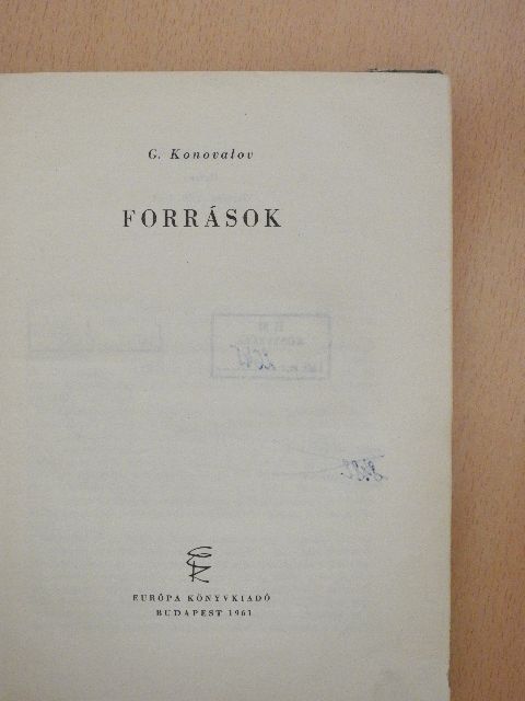 G. Konovalov - Források [antikvár]