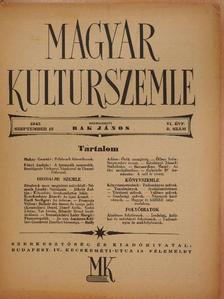 Benedekfalvi Luby Margit - Magyar Kulturszemle 1943. szeptember 15. [antikvár]