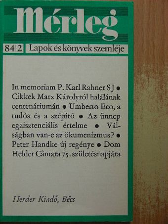 Hans-Georg Gadamer - Mérleg 1984/2. [antikvár]