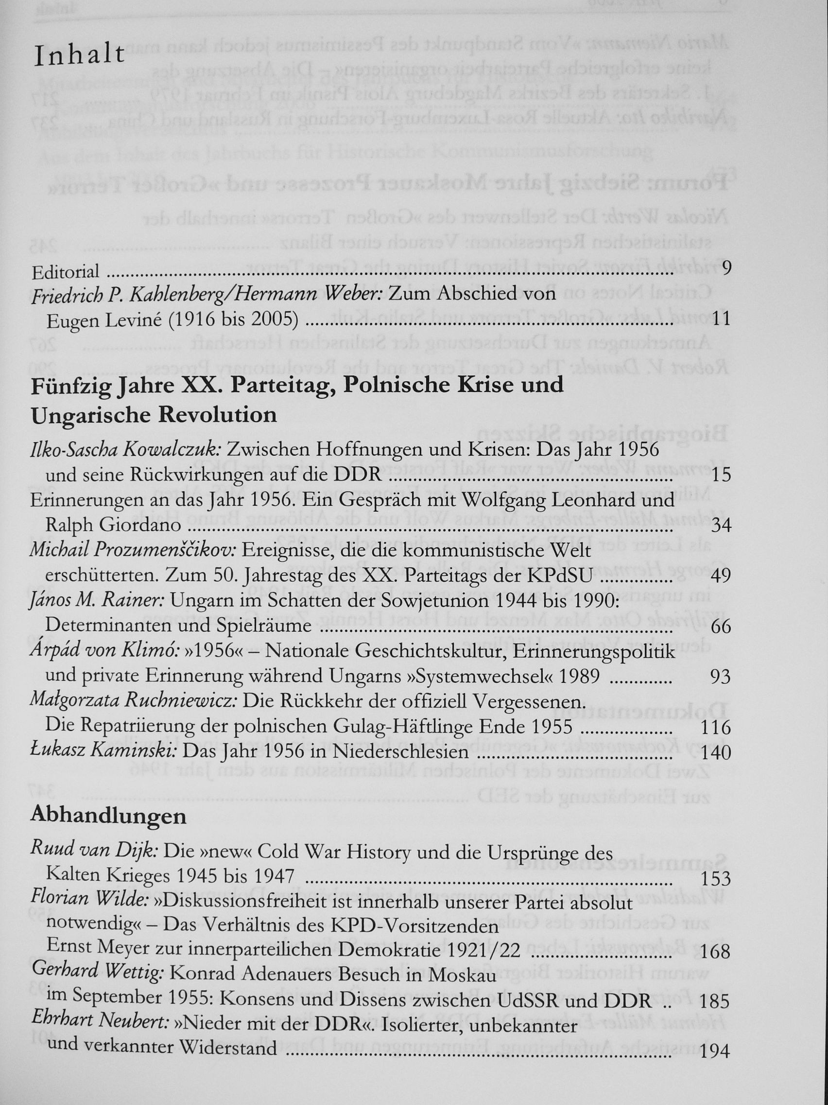 Ilko-Sascha Kowalczuk - Jahrbuch für Historische Kommunismusforschung 2006 [antikvár]