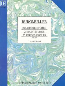 BURGMÜLLER - 25 LEICHTE ETÜDEN OP.100 FÜR PIANO SOLO, NEUAUSGABE