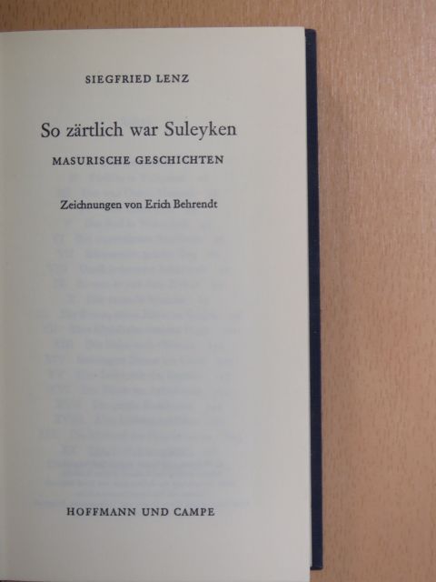 Siegfried Lenz - So zärtlich war Suleyken [antikvár]