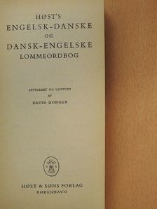Host's engelsk-danske og dansk-engelske lommeordbog [antikvár]