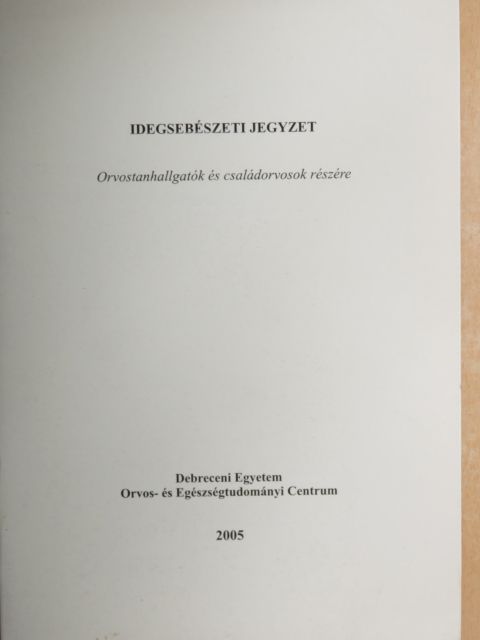 Dr. Csécsei György - Idegsebészeti jegyzet [antikvár]