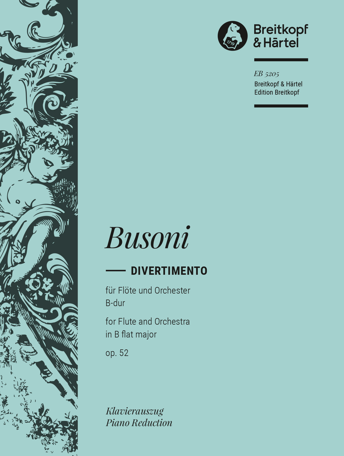 BUSONI - DIVERTIMENTO FÜR FLÖTE UND ORCHESTER B-DUR OP.52 KLAVIERAUSZUG (KURT WEILL)