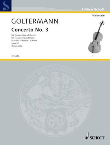 GOLTERMANN - CONCERTO NO.3 h-MOLL OP.51 FÜR VIOLONCELLO UND KLAVIER (R.HINDEMITH)