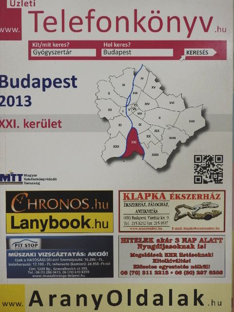 Üzleti telefonkönyv - Budapest XXI. kerület 2013 [antikvár]