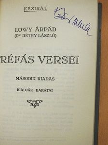 Bauer Zsiga - Löwy Árpád (Dr. Réthy László) tréfás versei [antikvár]