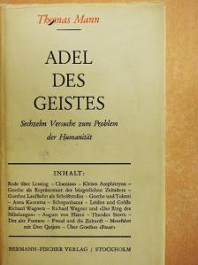 Thomas Mann - Adel des Geistes [antikvár]