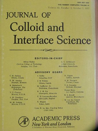 Frank J. Holly - Journal of Colloid and Interface Science, October 1977 [antikvár]